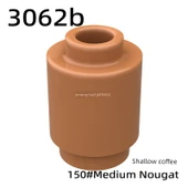 Jimengtang 3062b Yuvarlak Tuğla 1x1 Silindirik Küçük Parçalı Yapı Blokları - Açık Kahve - 1