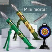 Çocuklar için Mortar Oyuncak Topçu Roket Fırlatıcı - Mortar Araç + 6 Mermi + Hedef - 4