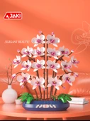 Yapay Çiçek Yapı Blokları - Yeni Yıl Dekorasyonu Duvar Süsü - 3