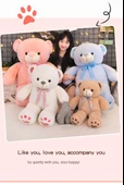 Ayıcık Peluş Yastık - Pembe - 110cm - 11