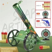 Çocuklar için Mortar Oyuncak Topçu Roket Fırlatıcı - Mortar Araç + 9 Mermi + Hedef - 1