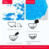 Su Emici Mermer Kristal Yumuşak Mermi Su Boncuğu - Mavi - 120000 Adet (2 Şişe) thumbnail 5