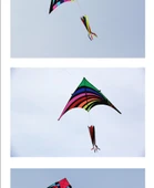 Kite Kuyruk Aksesuarı - Büyük Davul Siyah Beyaz Sarı - 7