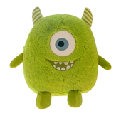 Küçük Canavar Peluş Uyku Yastığı - Yeşil - 20cm - 6