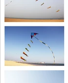 Kite Kuyruk Aksesuarı - Küçük Dönme Davulu Siyah Beyaz Sarı - 9