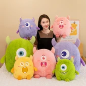 Küçük Canavar Peluş Uyku Yastığı - Pembe - 20cm - 4