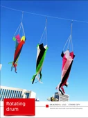 Kite Kuyruk Aksesuarı - Küçük Dönme Davulu Kırmızı Beyaz Mavi - 2