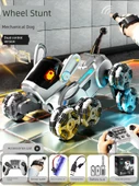 Sekiz Tekerlekli Akrobatik Robot Köpek - Yüksek Dayanıklılık, Çift Elektrikli Kumanda + Saat - 1