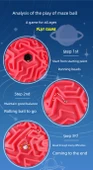 3D Labirent Topu - Mavi - Büyük Gökkuşağı Dairesi - Parlak - 11