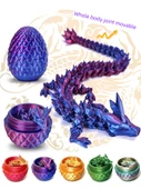 3D Baskı Ejderha Oyuncak Eğitici Hediye - Ejderha Yumurtası 11cm İpek Yeşil Ejderha Yumurtası + 30cm Maden Ejderhası thumbnail 2