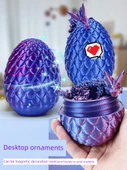 3D Baskı Ejderha Oyuncak Eğitici Hediye - Ejderha Yumurtası 11cm İpek Yeşil Ejderha Yumurtası + 30cm Maden Ejderhası thumbnail 6