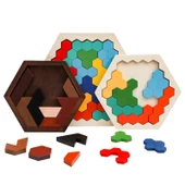 Ahşap Geometrik Bulmaca - Çift Şekil Sihirli Bulmaca - 6