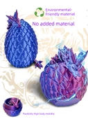 3D Baskı Ejderha Oyuncak Eğitici Hediye - Ejderha Yumurtası 11cm İpek Yeşil Ejderha Yumurtası + 30cm Maden Ejderhası thumbnail 4