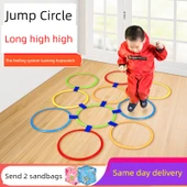 Çocuklar için Sek Sek Yüzük Seti - Büyük 38cm, 10 Yüzük, 10 Kanca, 2 Kum Torbası - 2