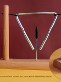 Ahşap Çerçeve Üçgen Müzik Aleti - 6 İnç - Ahşap Üçgen - 5