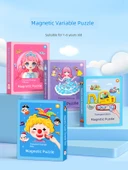 Çocuklar için Manyetik Kıyafet Bulmacası - Prenses Makyaj Değişimi ve Prenses Kıyafet (16 Desen) - 2