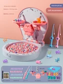 Elektrikli Manyetik Balık Avlama Oyuncak Seti - Pil Versiyonu - Denge Hipopotam Pembe - 1