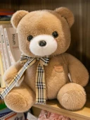 Tavşan Tüyü Ayı Peluş Bebek - Beyaz - 30cm - 2