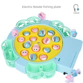 Çocuk Elektrikli Mıknatıslı Balık Avlama Oyunu - Çikolata - Şarjlı Versiyon - 15 Balık - Müzik - Pembe - Yedek Balık - 4