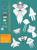 DIY El Yapımı Uçurtma Yarı Mamul Malzeme Paketi - Ahtapot - 2