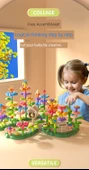 DIY Bahçe Yapı Blokları Çiçek Düzenleme Bulmaca Oyuncakları - 34 Parça - 10