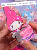 Sanrio Manyetik Giydirme Çıkartmaları - 2 Paket Rastgele - Lazer Sanrio Manyetik Yama - 6