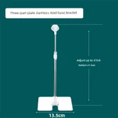 Ayarlanabilir BJD Bebek Sergi Standı - 4 Kare Plaka Paslanmaz Çelik (45cm silikon için) - 11