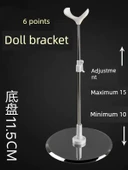 Ayarlanabilir BJD Bebek Sergi Standı - 4 Kare Plaka Paslanmaz Çelik (45cm silikon için) - 3