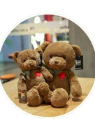 Yumuşak Ayı Peluş Oyuncak - Beyaz - 50cm - Doğum Günü Hediyesi - 12