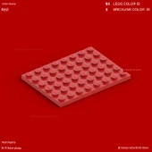 Lego Parçaları 3036 6x8 Temel Plaka - Mavi - 2