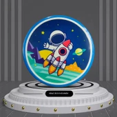 Çocuklar için Yumuşak Frisbee - Roket Astronot - 1