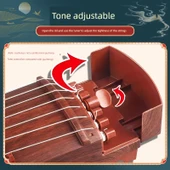 Çocuklar için Guzheng Başlangıç Müzik Aleti - Kırmızımsı Kahverengi - 4