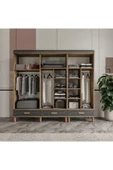 AKA HOME Arel 6 Kapaklı MDF Çekmeceli Gardırop - 3