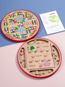 Çocuklar için Çok Fonksiyonlu Ahşap Satranç Takımı - 25'li Satranç Tahtası ve Sudoku 420 Soru Cevap - 4