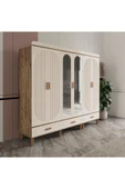 AKA HOME Arel 6 Kapaklı MDF Çekmeceli Gardırop - 1