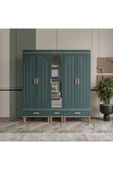 AKA HOME Arel 5 Kapaklı MDF Çekmeceli Gardırop - 2