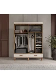 AKA HOME Cemre 4 Kapaklı MDF Çekmeceli Gardırop - 3