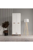 AKA HOME Cemre 2 Kapaklı Mdf Çekmeceli Gardırop - 2