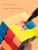 2 Paket Klasik Üçüncü Sıra Rubik Küpü ve 24 Sihirli Cetvel (Kırmızı ve Mavi Rastgele) - 6