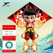Nezha Uçurtması - 1.6 m Eğlenceli + 500 m İp Kristal Kendinden Kilitli Tekerlek 22cm - 1