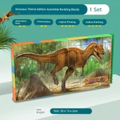 Dinozor Temalı Yapı Blokları - Carnotaurus ve 1 Taban Plakası - 1