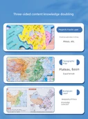 Manyetik Dünya Bulmacası - Büyük Kalın - Üç Yüzlü Baskı (Model 1) - 5