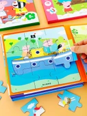 Peppa Pig Magnetik Bulmaca Kitabı - Lunapark 12/16/20 Parça - 2