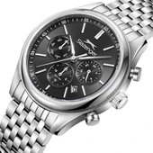 Slazenger SL.09.2487.2.02 Quartz Çelik Gri Siyah Kadran 41 mm Erkek Kol Saati - 2