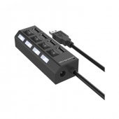 4 Port Usb 2.0 Çoklayıcı Hub Anahtarlı Işıklı On Off Düğmeli - 3