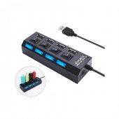 4 Port Usb 2.0 Çoklayıcı Hub Anahtarlı Işıklı On Off Düğmeli - 4