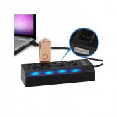 4 Port Usb 2.0 Çoklayıcı Hub Anahtarlı Işıklı On Off Düğmeli - 8