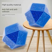 3D Labirent Küp Top Zeka Oyuncağı - Su Sarısı 8 Yüz-Large - 4