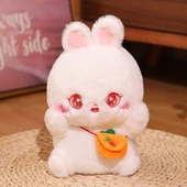 Kumaş Peluş Bebek - 25cm Sevimli Gözlü Tavşan - 1