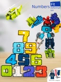 Dijital Dönüşüm Robot Araba Mühendislik Araç Oyuncak 6-7-8-9-0 Blok Sayıları Pentaid Robot - Bebek ve Fırlatılabilir Silah C991-1B - 2